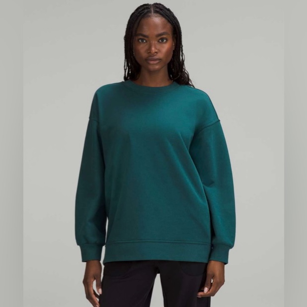 Lululemon Perfectly Oversized Crew - Brand New w/tags - size 12 - Green Jasper